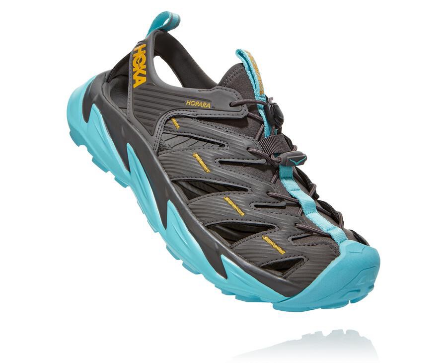 Hoka One One Hopara - Women Sandals - Dark Grey,Australia FRG-257316